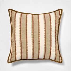 Burgundy olive and cream vertical stripe pillow - 20x20 -
Threshold Studio McGee